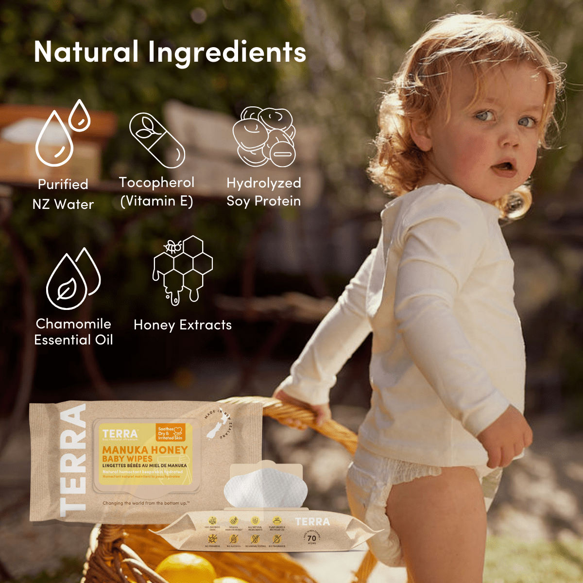 Terra Bamboo Baby Wipes - 70s - Terra Middle East
