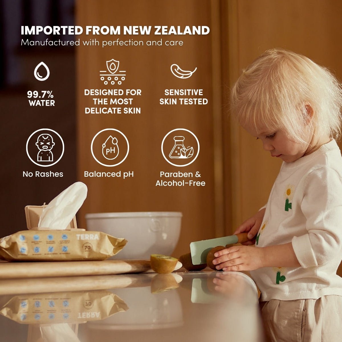 Terra Bamboo Baby Wipes - 70s - Terra Middle East