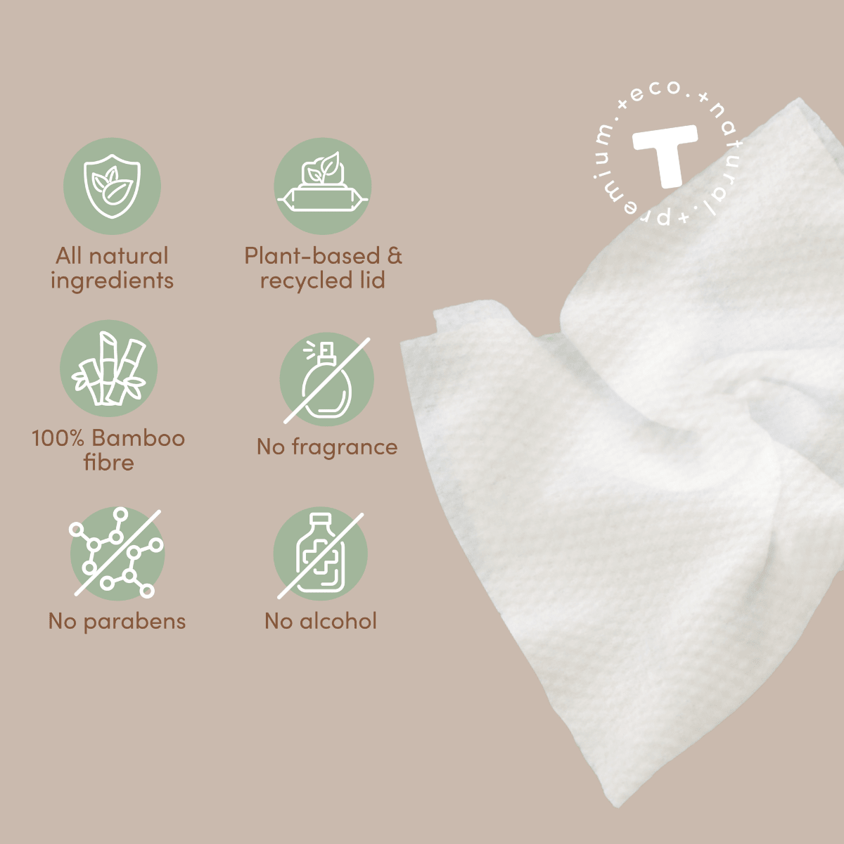 Terra Bamboo Baby Wipes - 70s - Terra Middle East
