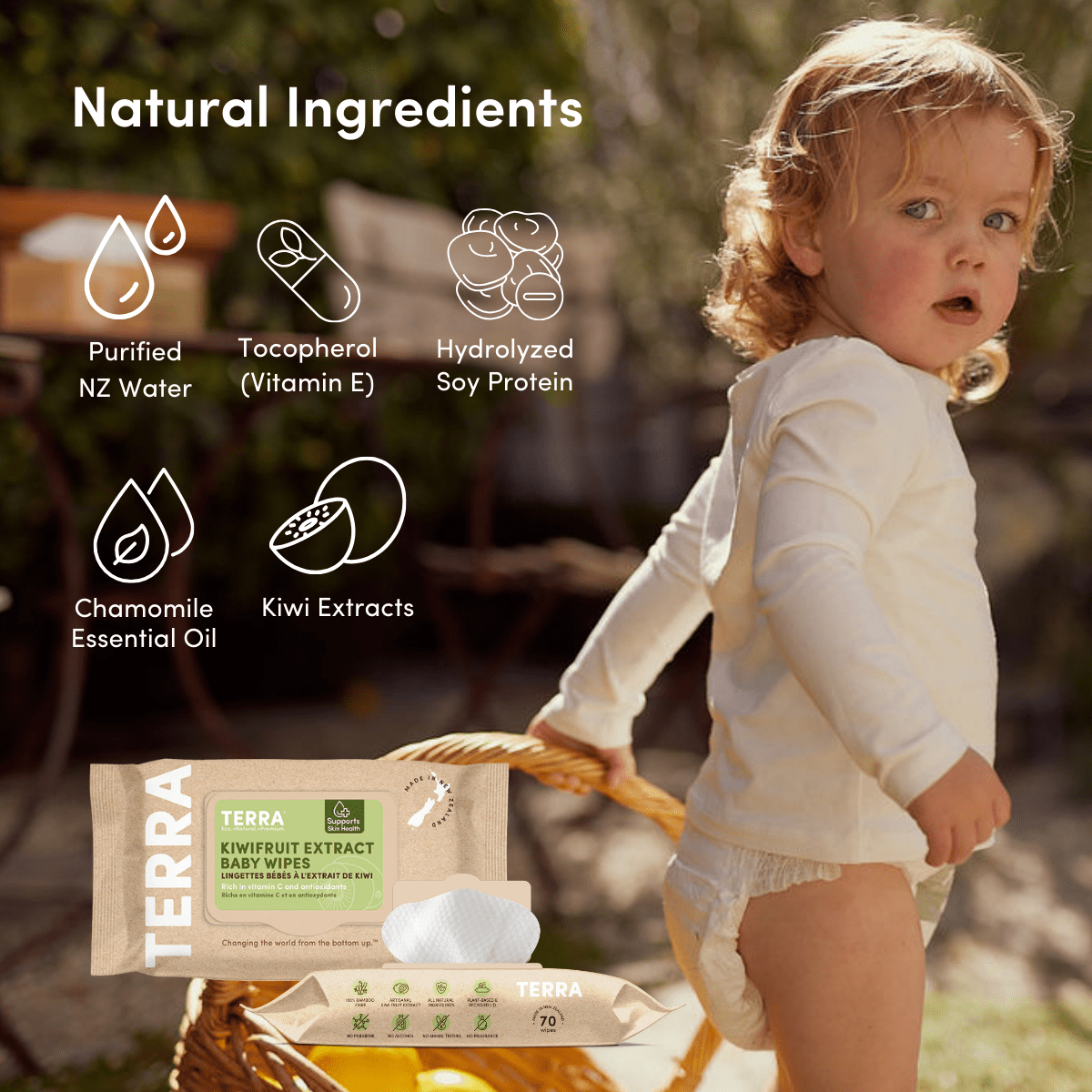 Terra Bamboo Baby Wipes - 70s - Terra Middle East