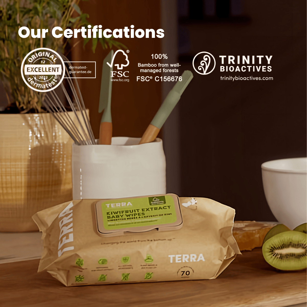 Terra Bamboo Baby Wipes - 70s - Terra Middle East