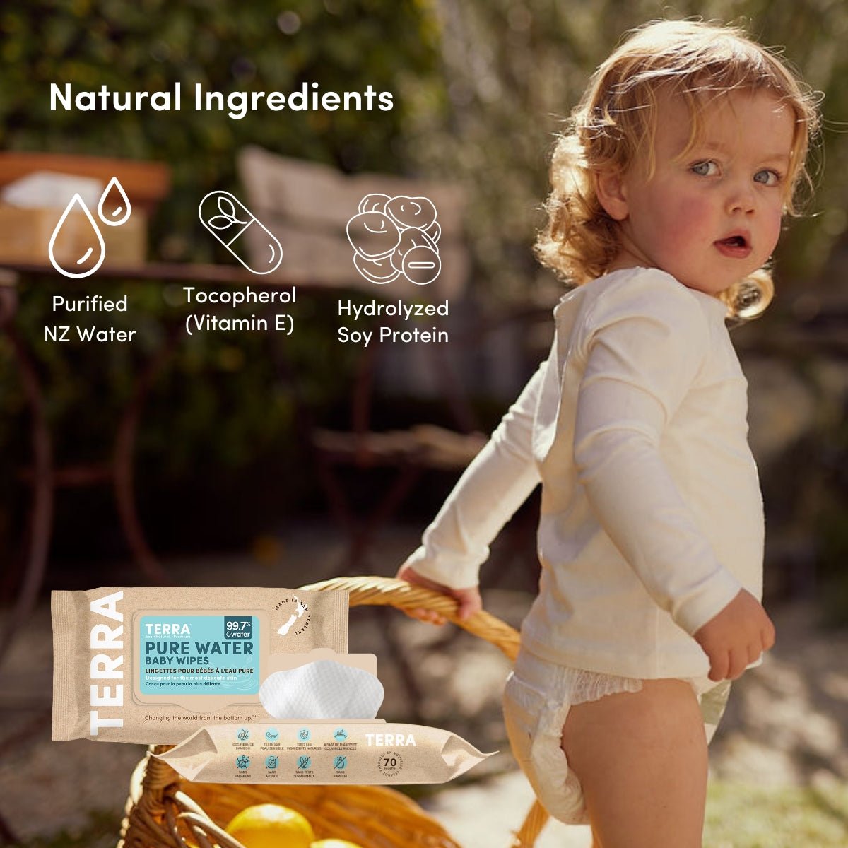 TERRA Bamboo Baby Wipes - Mini Pack 10s - Terra Middle East