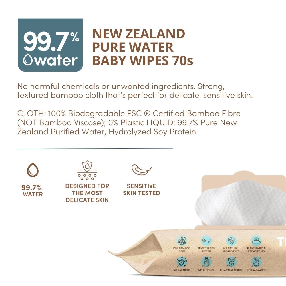 TERRA Bamboo Baby Wipes - Mini Pack 10s - Terra Middle East